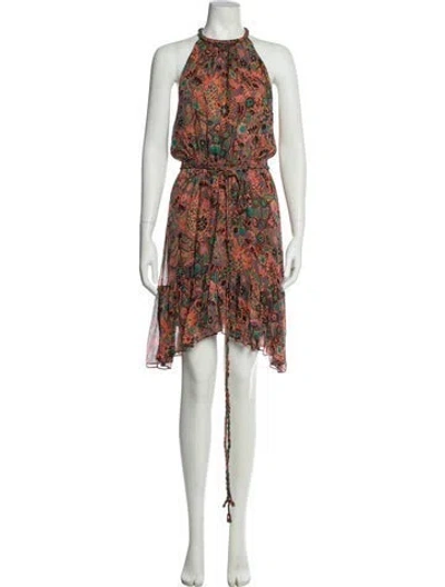 Pre-owned A.l.c Silk Mini Dress In Multi