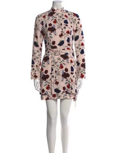 Pre-owned A.l.c Silk Mini Dress In Multi