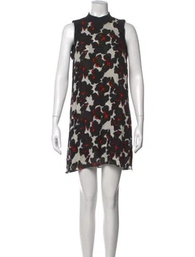 Pre-owned A.l.c Silk Mini Dress In Multi