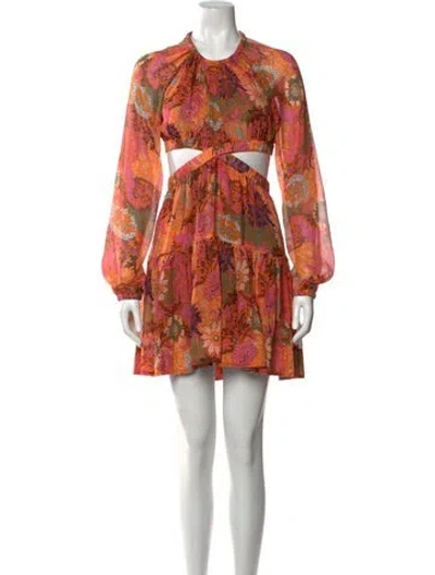 Pre-owned A.l.c Silk Mini Dress In Multi