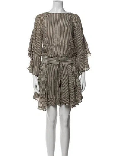 Pre-owned A.l.c Silk Mini Dress In Multi