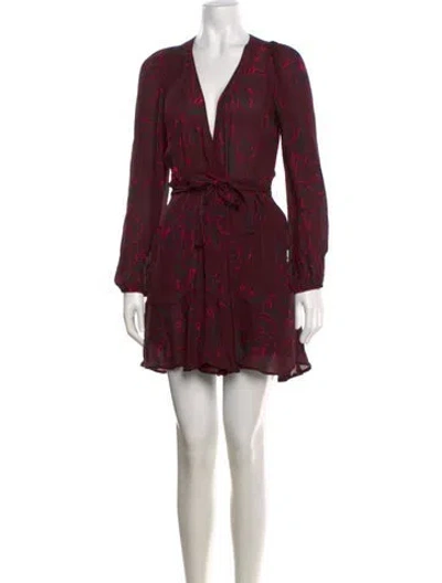 Pre-owned A.l.c Silk Mini Dress In Multi
