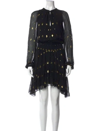 Pre-owned A.l.c Silk Mini Dress In Multi