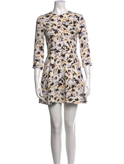 Pre-owned A.l.c Silk Mini Dress In Multi