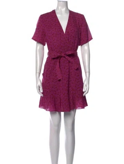 Pre-owned A.l.c Silk Mini Dress In Multi