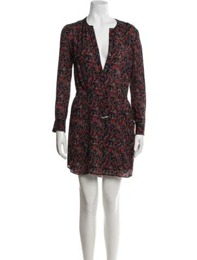 Pre-owned A.l.c Silk Mini Dress In Multi