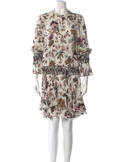Pre-owned A.l.c Silk Mini Dress In Neutral
