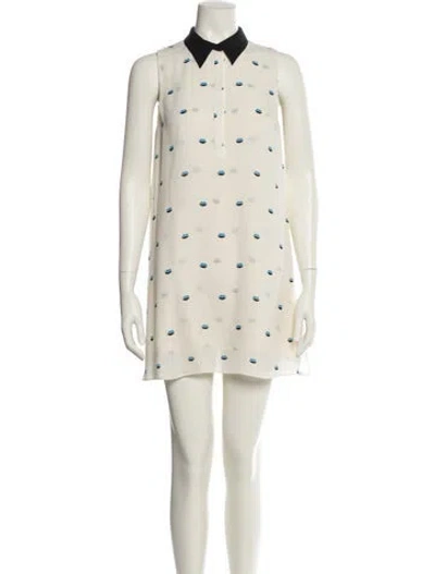 Pre-owned A.l.c Silk Mini Dress In Neutral