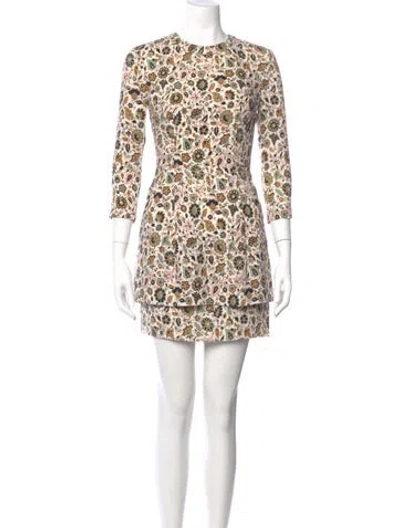 Pre-owned A.l.c Silk Mini Dress In Neutral