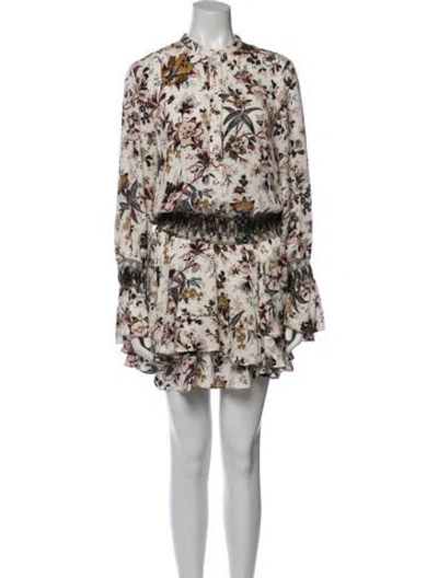 Pre-owned A.l.c Silk Mini Dress In Neutral