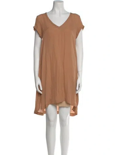 Pre-owned A.l.c Silk Mini Dress In Neutral