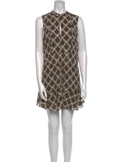 Pre-owned A.l.c Silk Mini Dress In Neutral