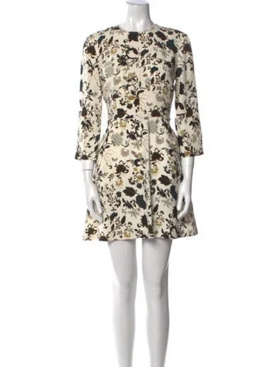 Pre-owned A.l.c Silk Mini Dress In Neutral