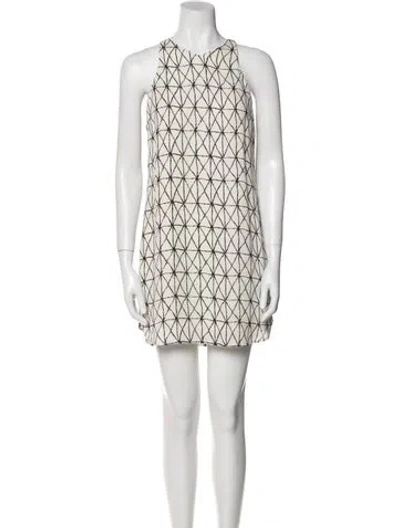 Pre-owned A.l.c Silk Mini Dress In Neutral