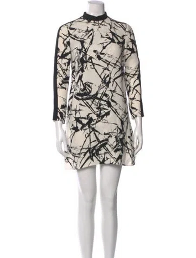 Pre-owned A.l.c Silk Mini Dress In Neutral