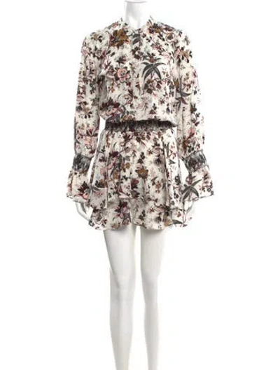 Pre-owned A.l.c Silk Mini Dress In Neutral