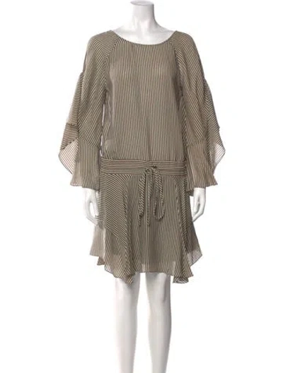 Pre-owned A.l.c Silk Mini Dress In Neutral