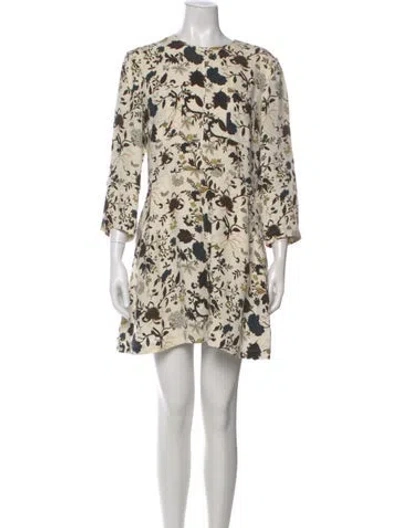 Pre-owned A.l.c Silk Mini Dress In Neutral
