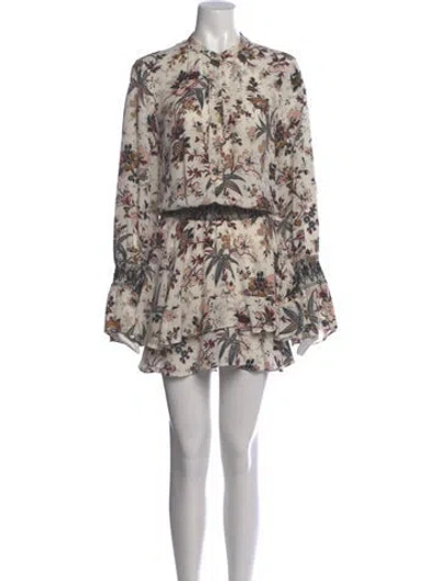 Pre-owned A.l.c Silk Mini Dress In Neutral