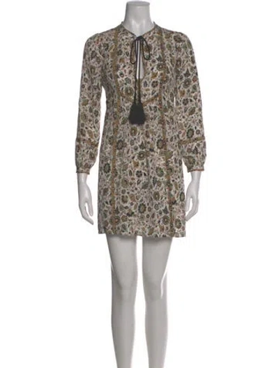 Pre-owned A.l.c Silk Mini Dress In Neutral