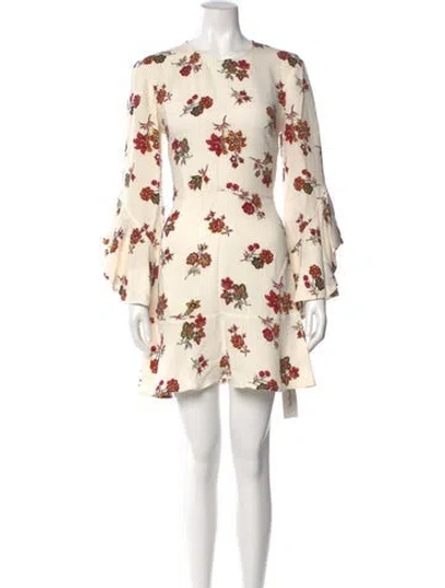 Pre-owned A.l.c Silk Mini Dress In Neutral