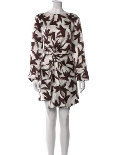 Pre-owned A.l.c Silk Mini Dress In Neutral