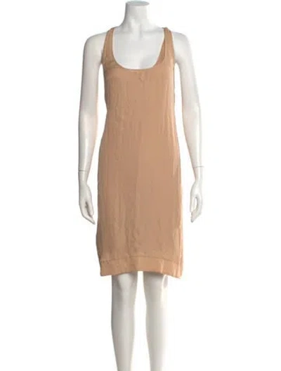 Pre-owned A.l.c Silk Mini Dress In Neutral