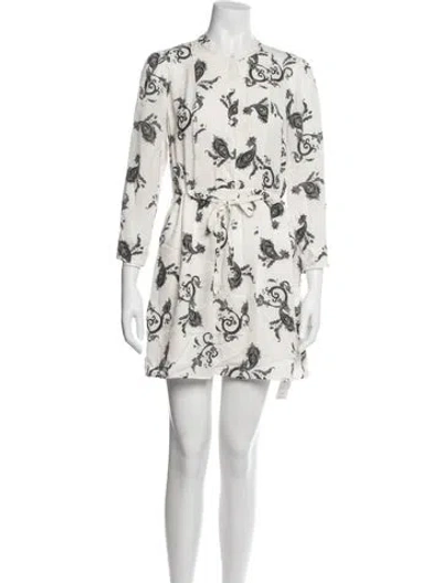 Pre-owned A.l.c Silk Mini Dress In Neutral