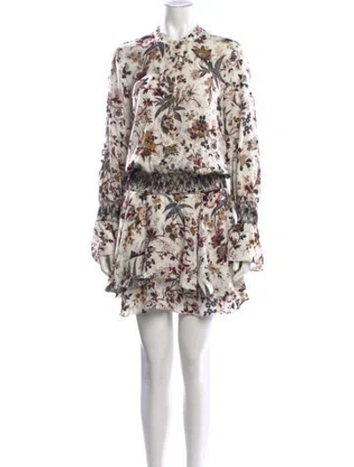 Pre-owned A.l.c Silk Mini Dress In Neutral