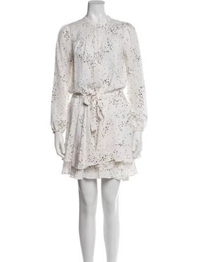Pre-owned A.l.c Silk Mini Dress In Neutrals