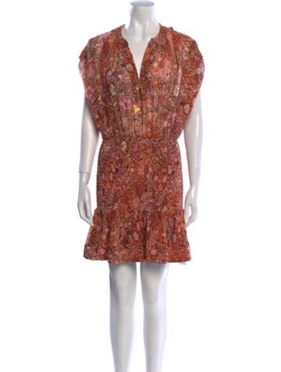 Pre-owned A.l.c Silk Mini Dress In Orange