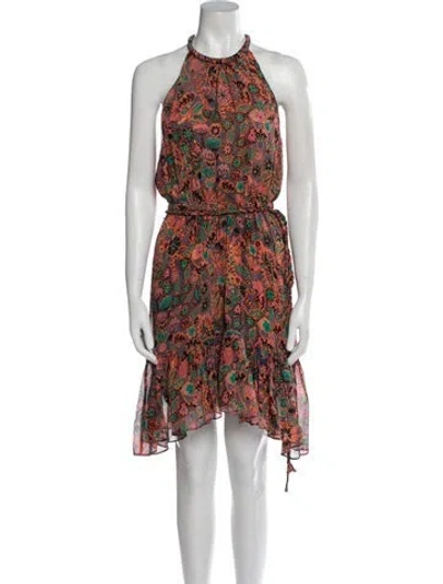 Pre-owned A.l.c Silk Mini Dress In Orange