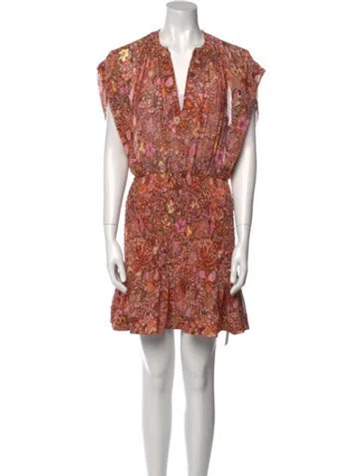 Pre-owned A.l.c Silk Mini Dress In Orange