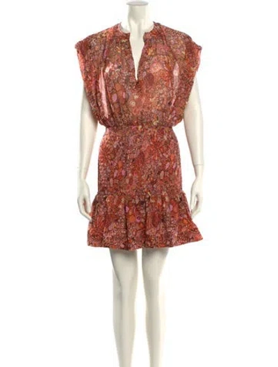 Pre-owned A.l.c Silk Mini Dress In Orange