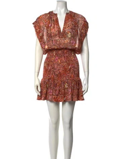 Pre-owned A.l.c Silk Mini Dress In Orange