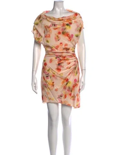 Pre-owned A.l.c Silk Mini Dress In Orange