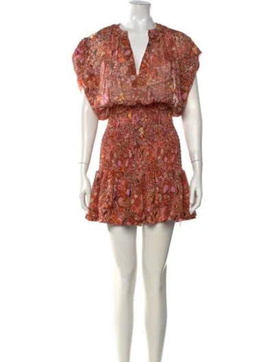 Pre-owned A.l.c Silk Mini Dress In Orange