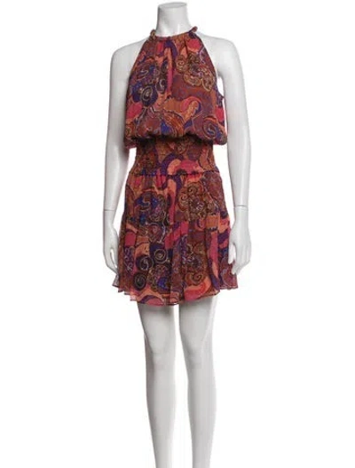 Pre-owned A.l.c Silk Mini Dress In Orange