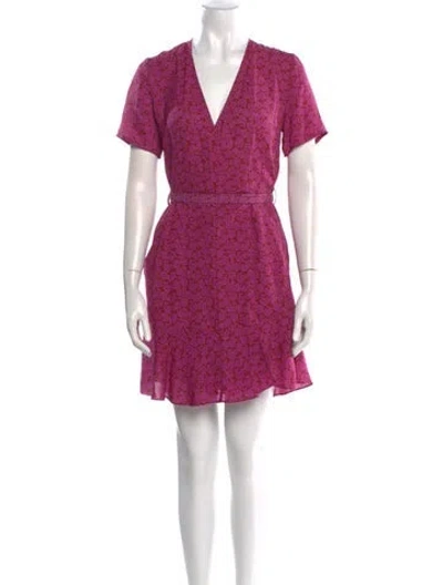 Pre-owned A.l.c Silk Mini Dress In Pink