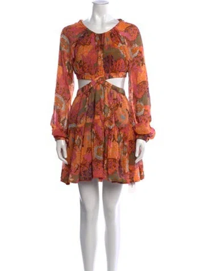 Pre-owned A.l.c Silk Mini Dress In Pink
