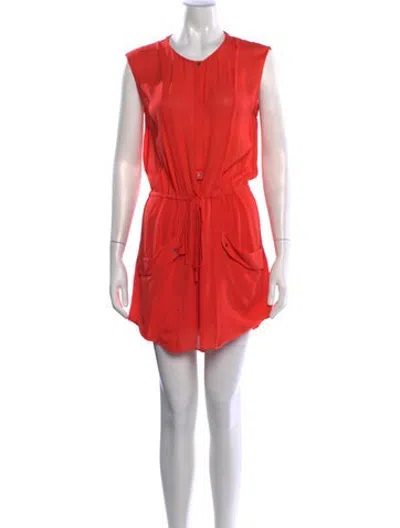 Pre-owned A.l.c Silk Mini Dress In Pink