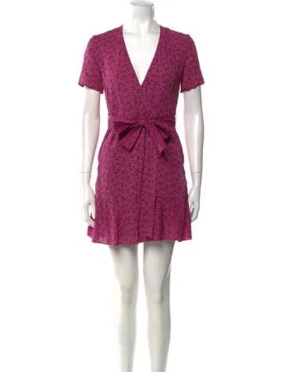 Pre-owned A.l.c Silk Mini Dress In Purple