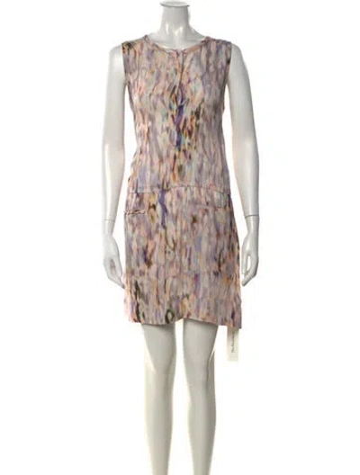 Pre-owned A.l.c Silk Mini Dress In Purple