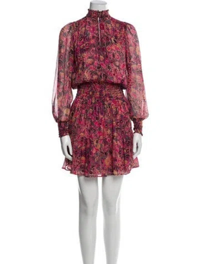 Pre-owned A.l.c Silk Mini Dress In Red