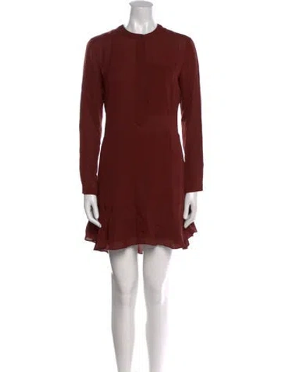 Pre-owned A.l.c Silk Mini Dress In Red