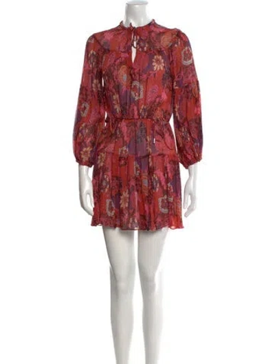 Pre-owned A.l.c Silk Mini Dress In Red