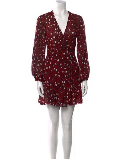 Pre-owned A.l.c Silk Mini Dress In Red