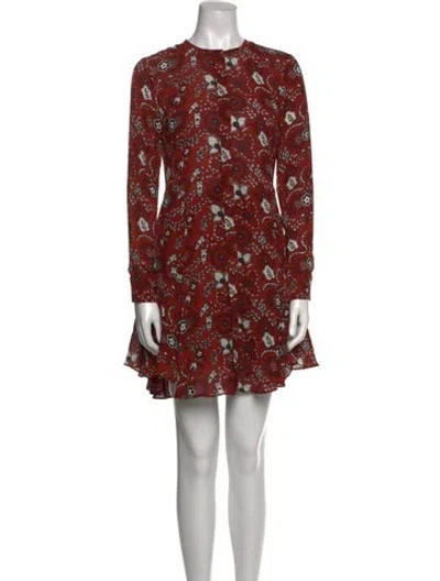 Pre-owned A.l.c Silk Mini Dress In Red