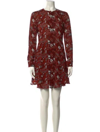 Pre-owned A.l.c Silk Mini Dress In Red