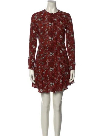 Pre-owned A.l.c Silk Mini Dress In Red